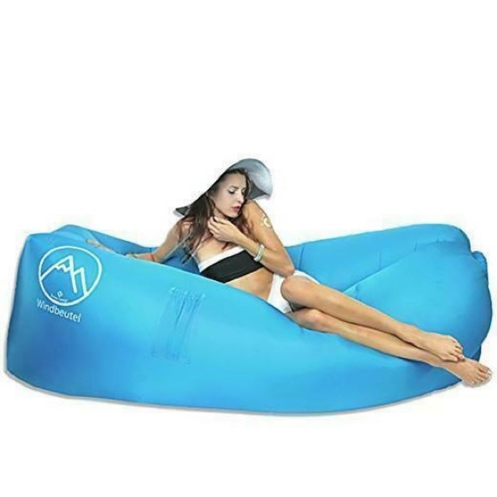 Windbeutel Inflatable Lounger Air Sofa Medium Blue 31" x 75" NEW